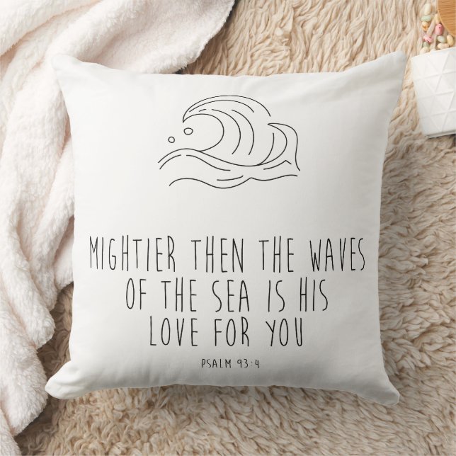 Mightier than the waves of the sea kudde (Filt)