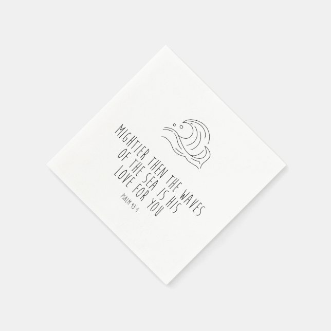 Mightier than the waves of the sea pappersservett (Hörn)