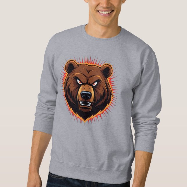 Mighty Bear – Naturens Råa Styrka Lång Ärmad Tröja (Framsida)