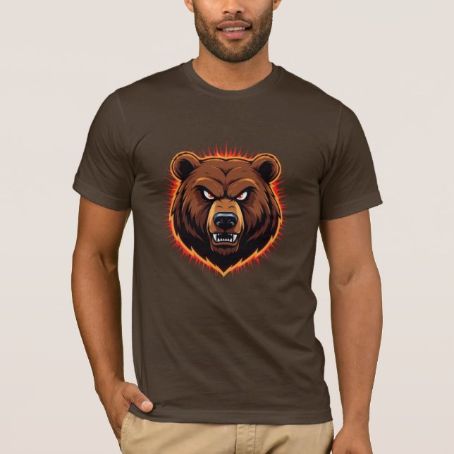 Mighty Bear – Naturens Råa Styrka T Shirt (Framsida)