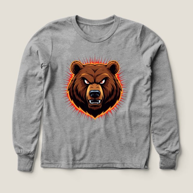 Mighty Bear – Raw Strength of Nature T Shirt (Design framsida)