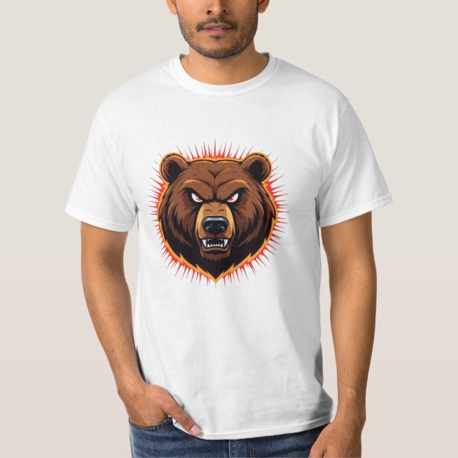 Mighty Bear – Raw Strength of Nature T Shirt (Framsida)