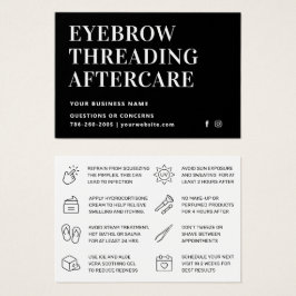 Mighty Black Eyebrow Threading-efterbehandlingskor Visitkort