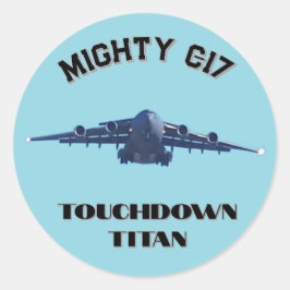 Mighty C-17, Touchdown Titan Runt Klistermärke
