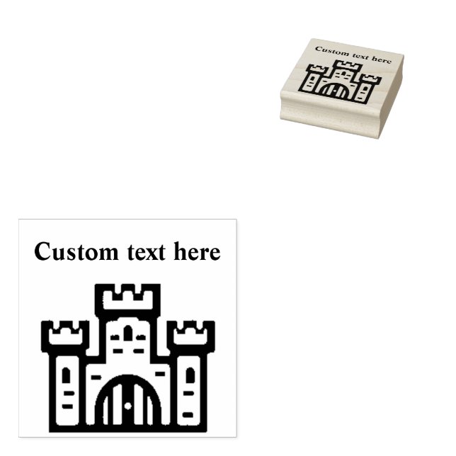 Mighty Castle Custom Rubber Stamp Stämpel (Stämplad)
