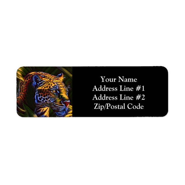 Mighty Jaguar A Jungle Predator Returadress Etikett (Framsidan)