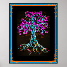 Mighty Lila Träd Poster