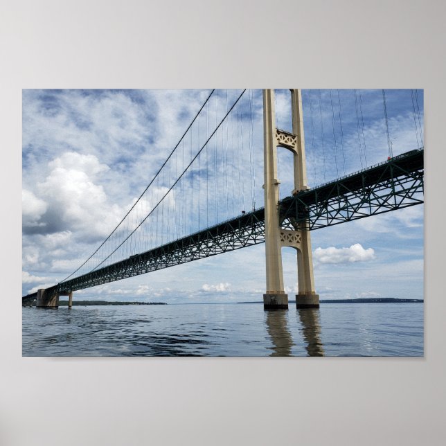 Mighty Mac, Mackinac Suspension Bridge, Michigan Poster (Framsidan)