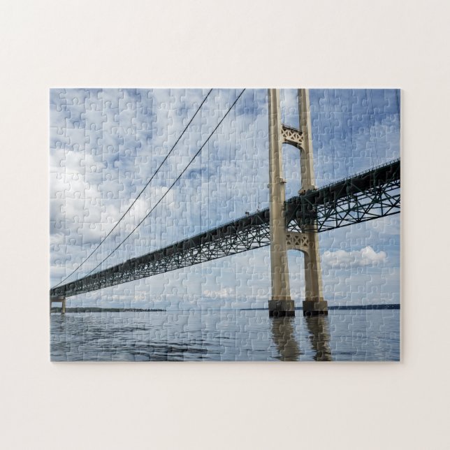 Mighty Mac, Mackinac Suspension Bridge, Michigan Pussel (Horisontell)