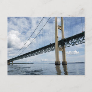 Mighty Mac, Mackinac Suspension Bridge, Michigan Vykort