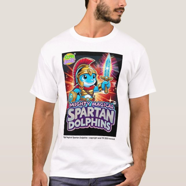 Mighty Magic Spartan Dolphins T-Shirt (Framsida)