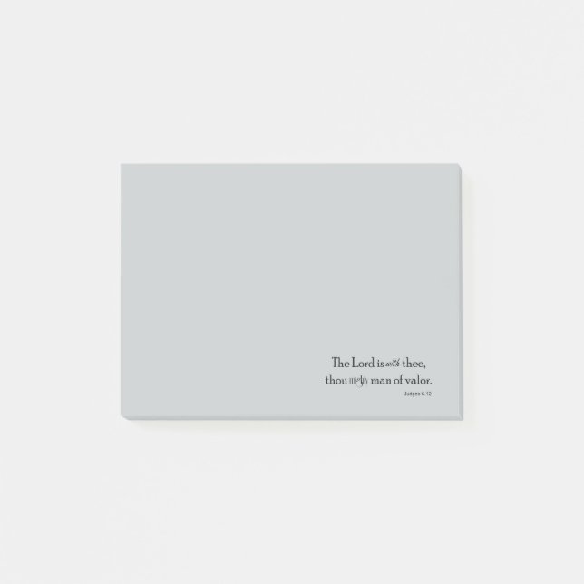 Mighty Man of Valor Bible Verse Post-it Block (Framsida)