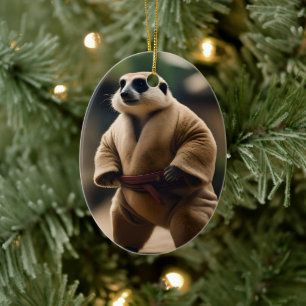 Mighty Meerkat: Sumo Showdown Julgransprydnad Keramik