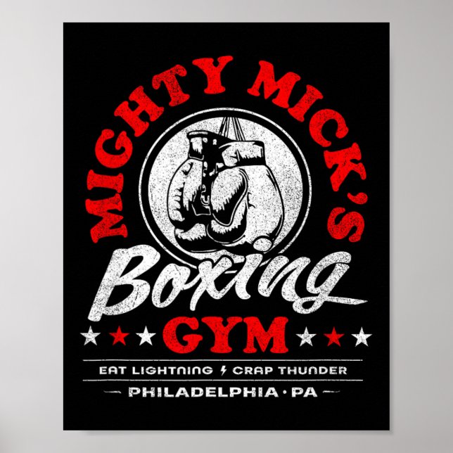 Mighty Micks Boxing Gym Clic 70-tal Philadelphia Poster (Framsidan)
