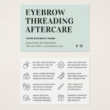 Mighty Mint Eyebrow Threading-efterbehandlingskort
