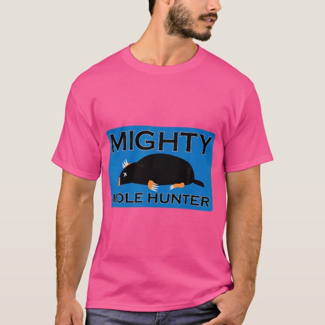 Mighty Mole Hunter Rodent Funny T Shirt (Framsida)