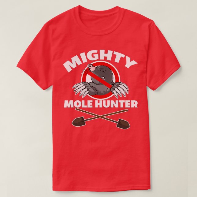 Mighty Mole Hunter T Shirt (Design framsida)