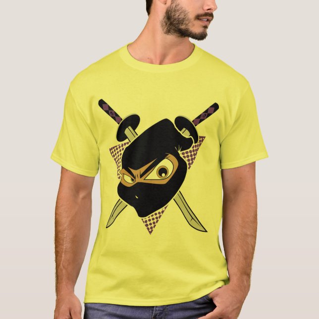 Mighty Ninja Gul Tee Shirt (Framsida)