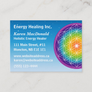 Mighty Starry Himmel Flower of Life Biz Card Visitkort