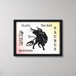 Mighty Taurus the Bull Zodiac Canvastryck