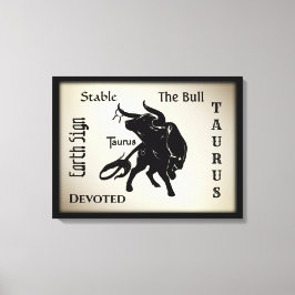 Mighty Taurus the Bull Zodiac Canvastryck