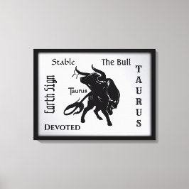 Mighty Taurus the Bull Zodiac Canvastryck