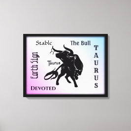 Mighty Taurus the Bull Zodiac Canvastryck