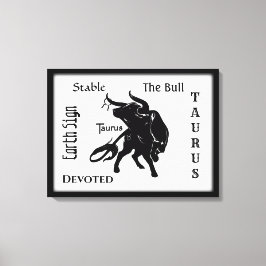 Mighty Taurus tjuren Zodiac Canvastryck