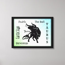 Mighty Taurus tjuren Zodiac Canvastryck