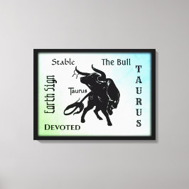 Mighty Taurus tjuren Zodiac Canvastryck