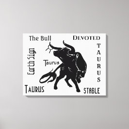 Mighty Taurus tjuren Zodiac Canvastryck