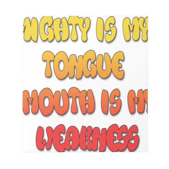 Mighty Tunga Weak Mouth pic Anteckningsblock (Framsida)