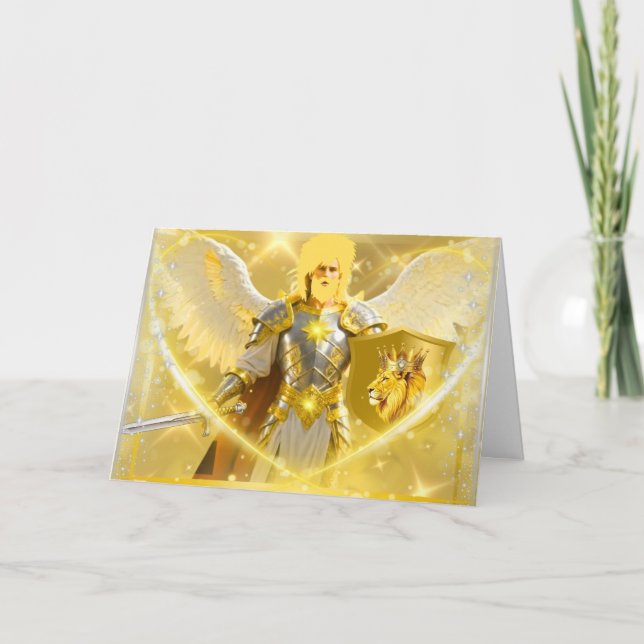 Mighty Warrior Angel Card Kort (Framsida)