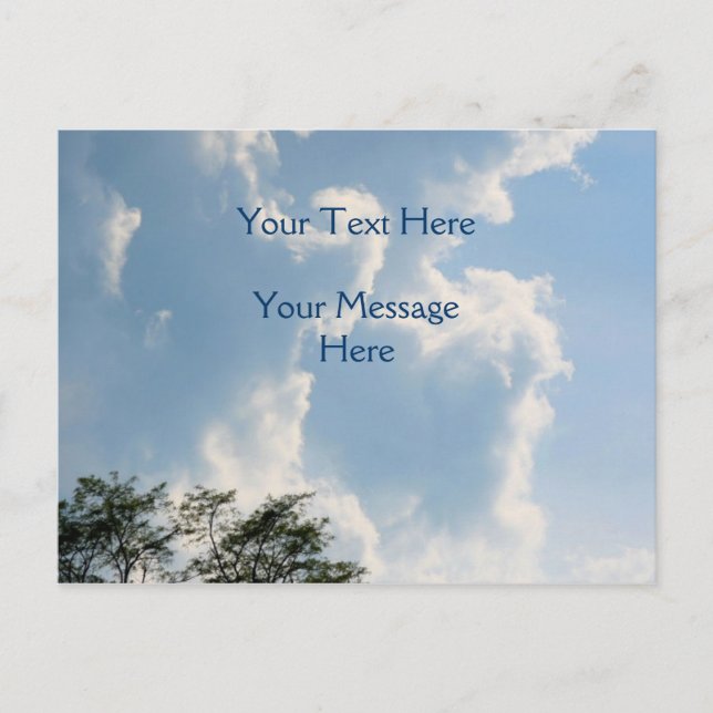 Mighty White Clouds Nature Vykort (Framsida)