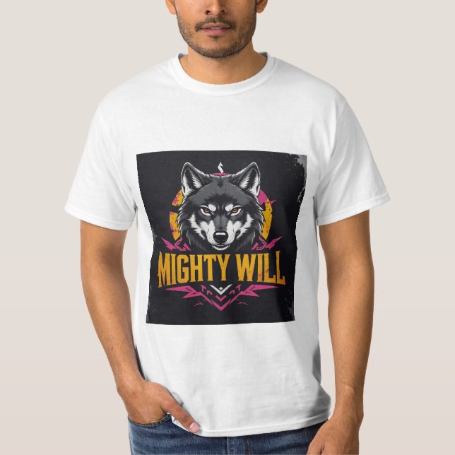 Mighty Will - Varg T Shirt (Framsida)