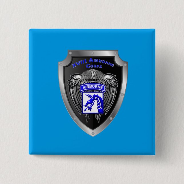 Mighty XVIII Airborne Corps Knapp (Framsida)