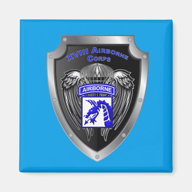 Mighty XVIII Airborne Corps Magnet (Framsidan)
