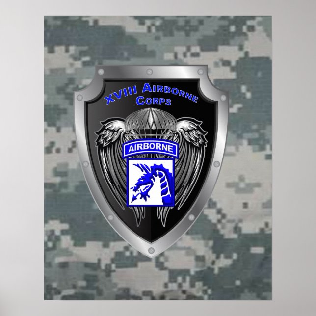 Mighty XVIII Airborne Corps Poster (Framsidan)