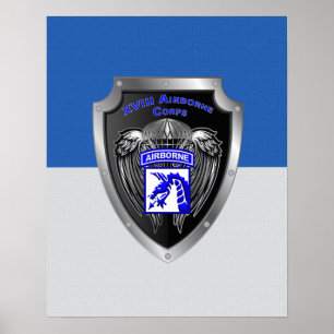 Mighty XVIII Airborne Corps Poster