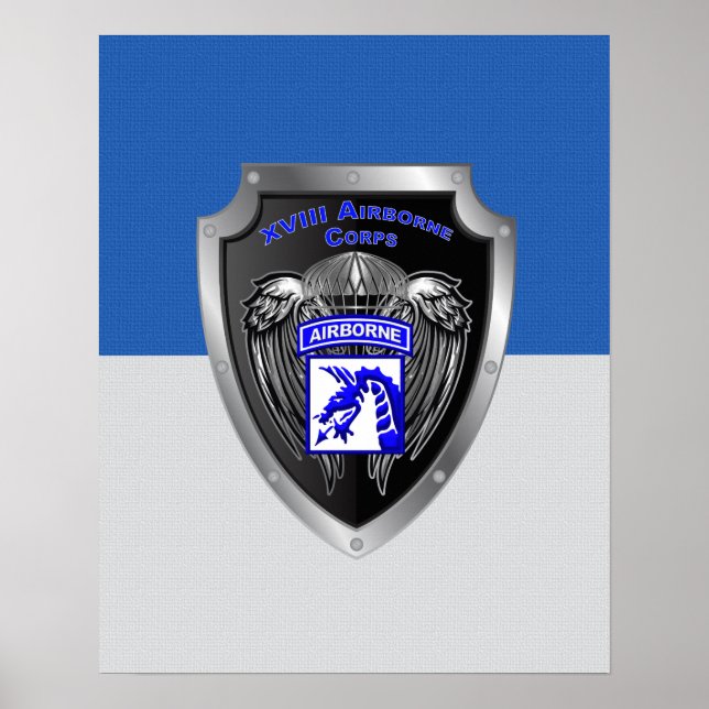 Mighty XVIII Airborne Corps Poster (Framsidan)