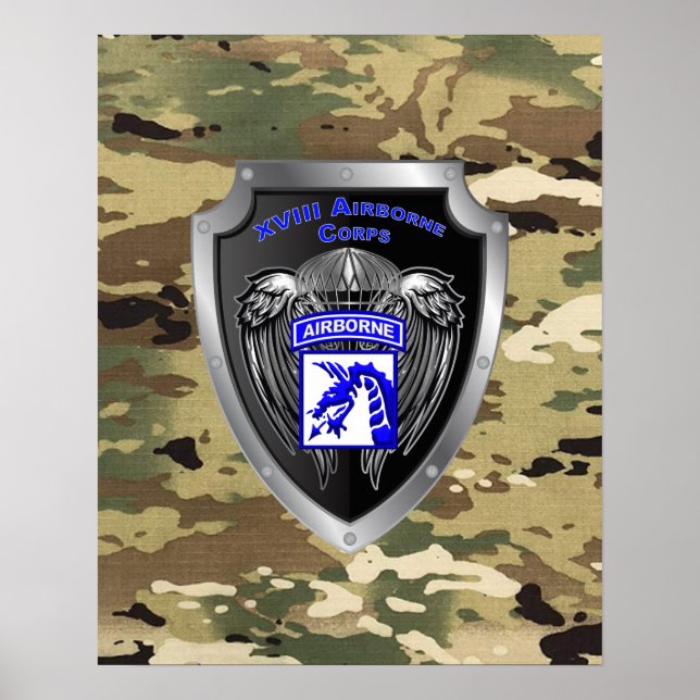Mighty XVIII Airborne Corps Poster (Framsidan)
