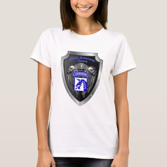 Mighty XVIII Airborne Corps T Shirt (Framsida)