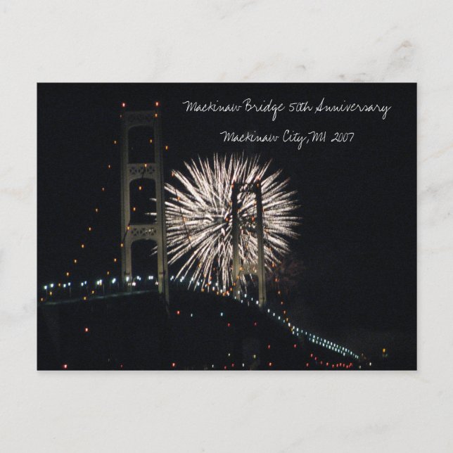 MightyMac_05, Mackinaw Bridge 50-årsdagen ... Vykort (Framsida)