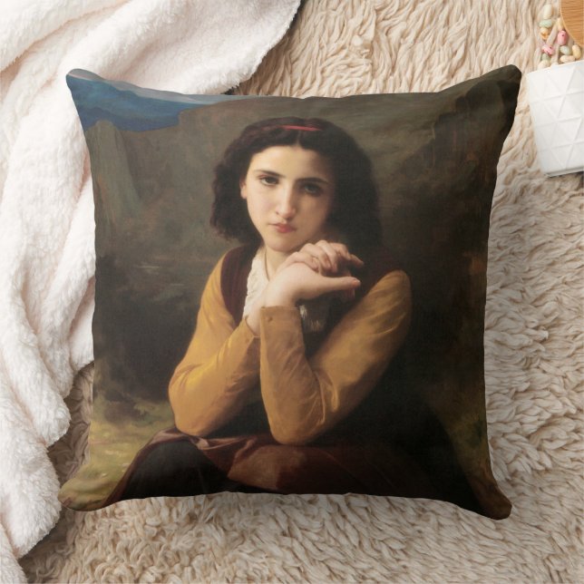 Mignon oskuld hos ung flicka, Bouguereau Kudde (Filt)