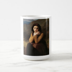 Mignon oskuld hos ung flicka, Bouguereau Magisk Mugg