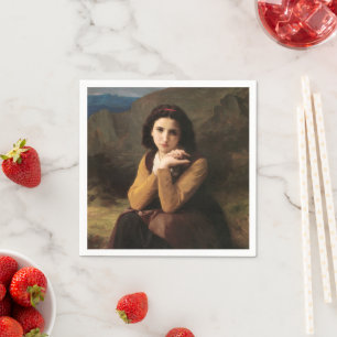 Mignon oskuld hos ung flicka, Bouguereau Pappersservett