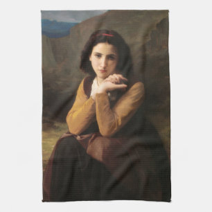 Mignon Oskuld of Adolescent Girl, Bouguereau Kökshandduk