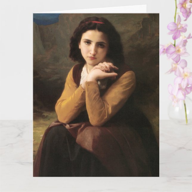 Mignon Oskuld of Adolescent Girl, Bouguereau Kort (Orkide)