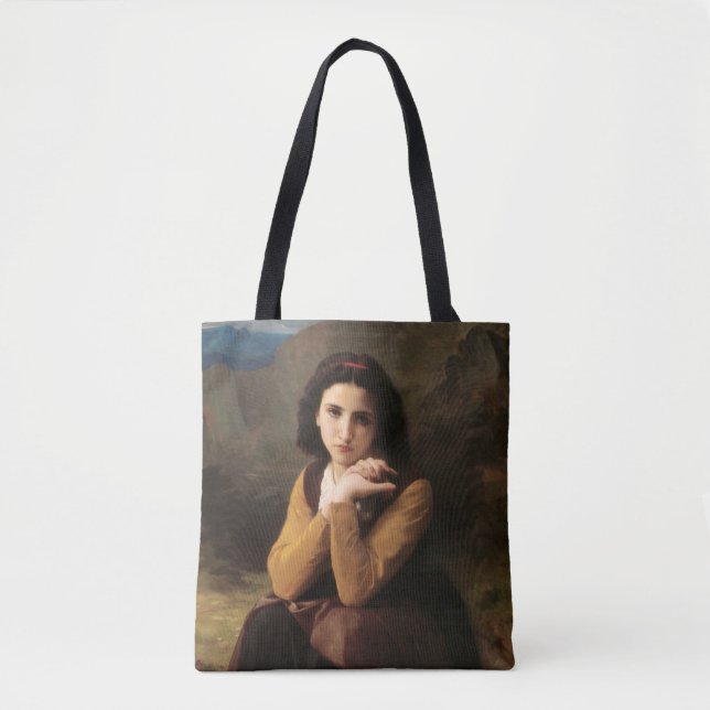 Mignon Oskuld of Adolescent Girl, Bouguereau Tygkasse (Framsida)