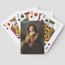 Mignon (söt ung fransk flicka) (av Bouguereau) Casinokort